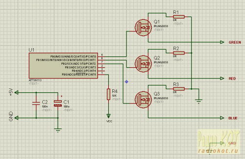Лампа настроения на attiny2313 своими руками Лампа настроения на attiny2313 своими руками
