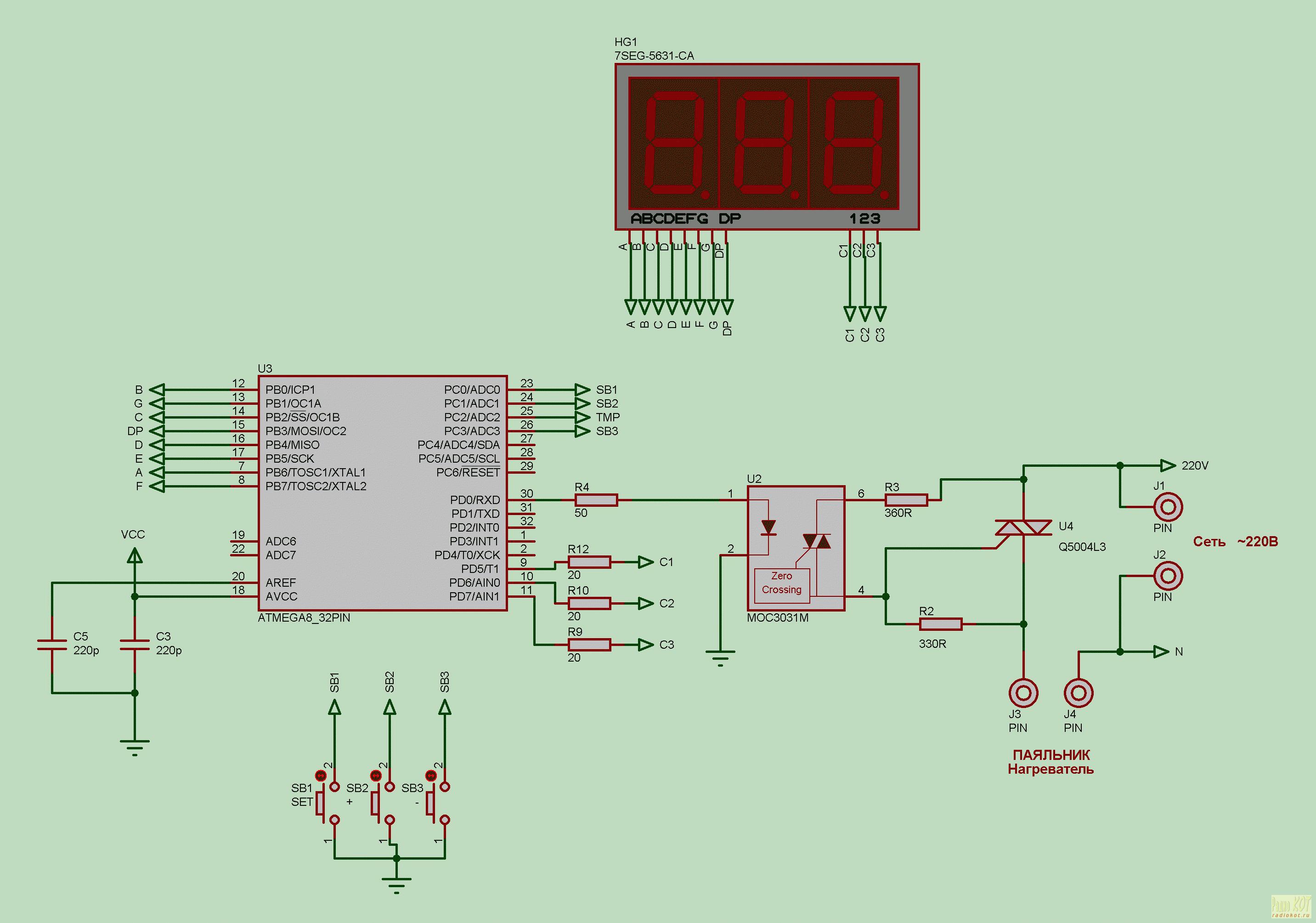 Паяльная станция своими руками на микроконтроллере atmega8 Паяльная станция своими руками на микроконтроллере atmega8