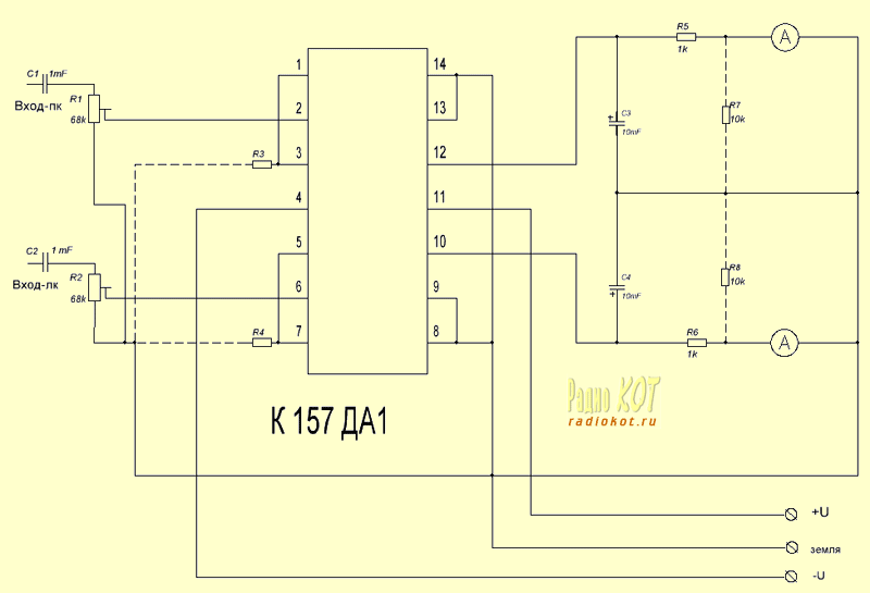 Светодиодный индикатор уровня звукового сигнала на LM3915