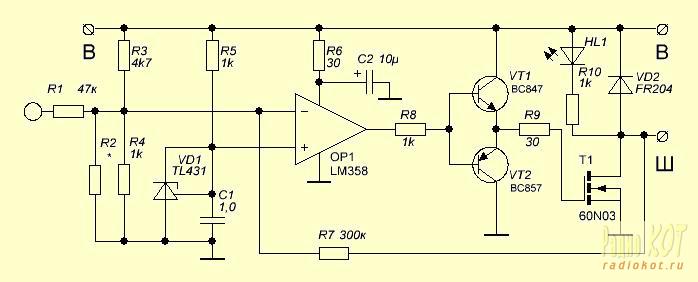 Lm358 схема включения в зарядном устройстве Перейти на страницу с картинкой