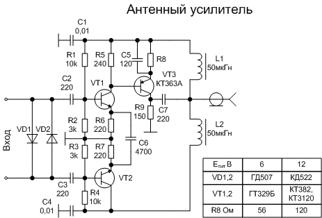 Utc1316 схема усилителя