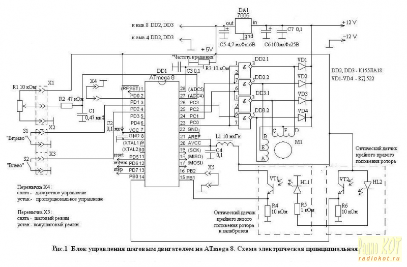 Контрольная работа по теме Устройство управления шаговым двигателем на микроконтроллере