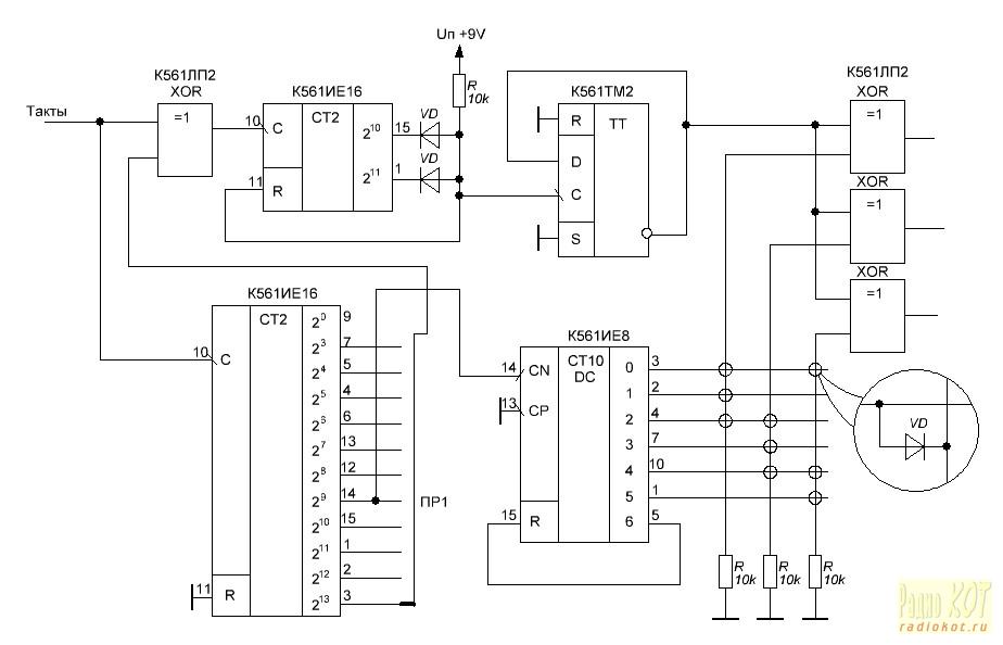 К561ие10 схема включения