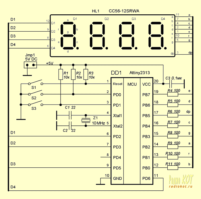 Установить простые часы. Часы на attiny2313 ИВЛ. Часы на микроконтроллере attiny26 ds1307. Часы электроника 6 14 03 схема принципиальная. 3-Разрядный индикатор схема.