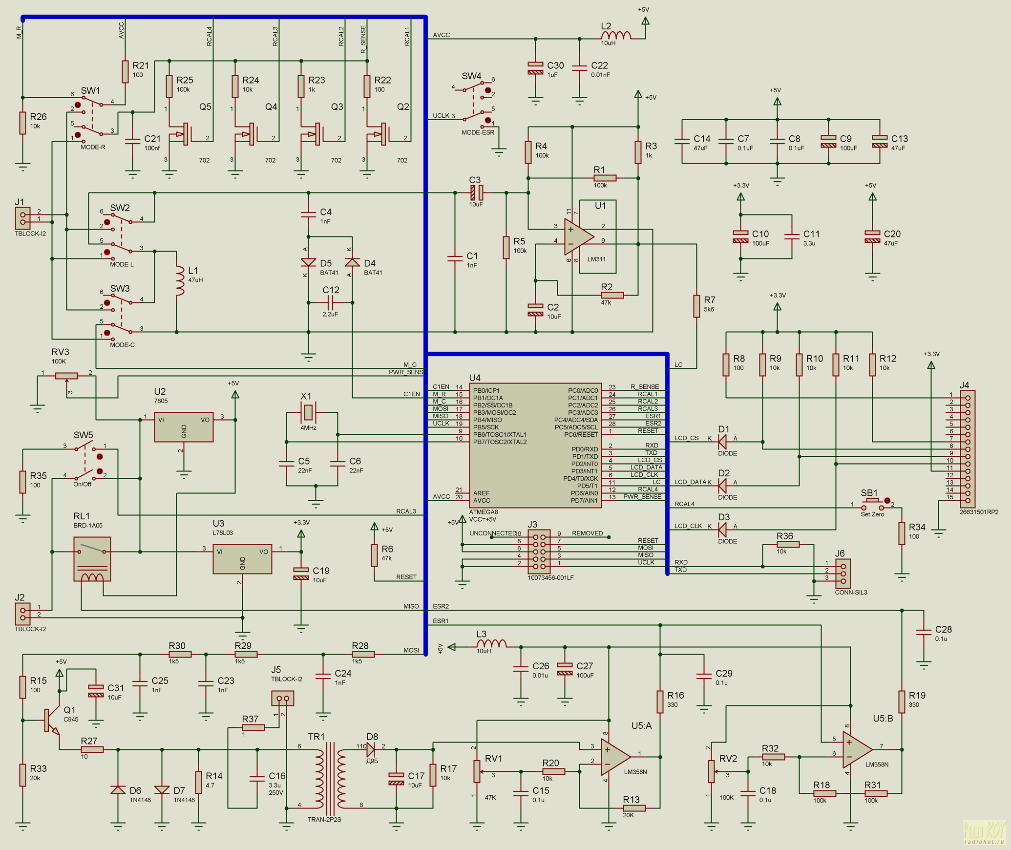 Измеритель емкости и индуктивности (RLC-метр) MS8360E MASTECH