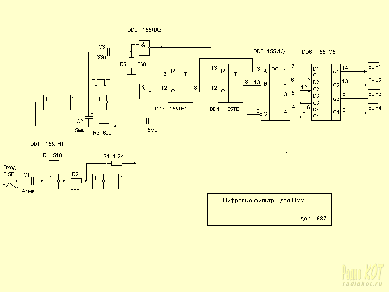 Цветомузыка на транзисторах КТ805АМ (3-х канальная)