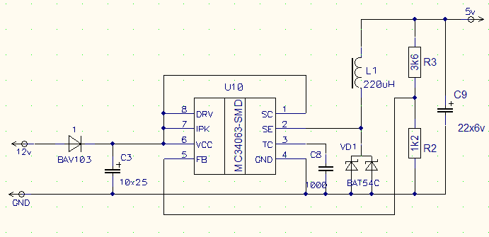 Sc34063s схема включения