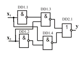 Исключающее или схема на логических элементах