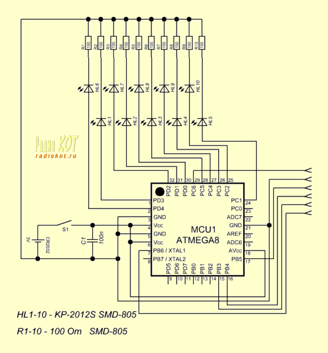 Mc1108 схема включения