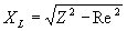 Xl=square(Z^2-Re^2)