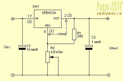 Лабораторный блок питания на кр142ен12а